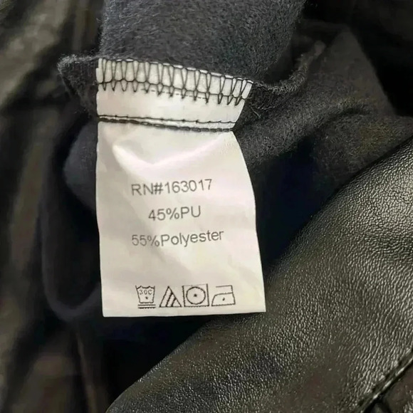 EUC Princess Polly Black High Waisted Encore Straight Leg Faux Leather Pants 6 - Picture 10 of 12